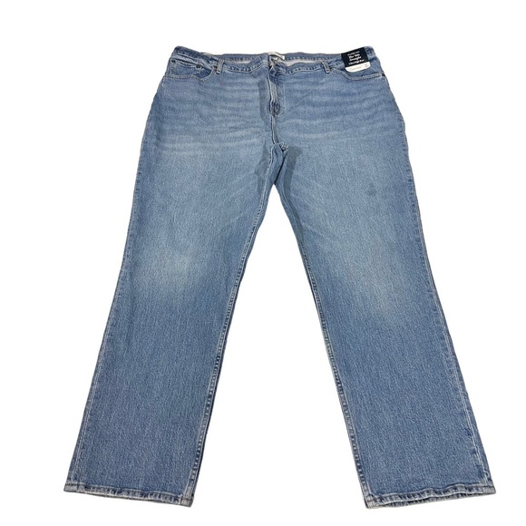 Abercrombie Fitch Curve Love Line 90s Straight Light Wash Jeans Sz 37/24WL NWT - Picture 1 of 12